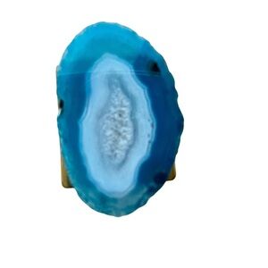 Adjustable Gold & Semi Precious Turquoise Blue Stone Ring - Canadian Designer